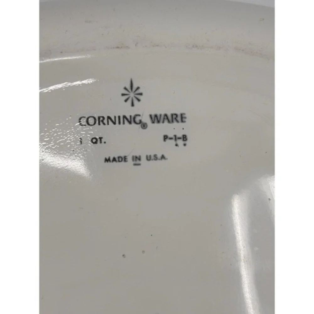 Vintage Corning Ware Blue Cornflower P-1-B, 1QT CASSEROLE DISH with‎ glass lid